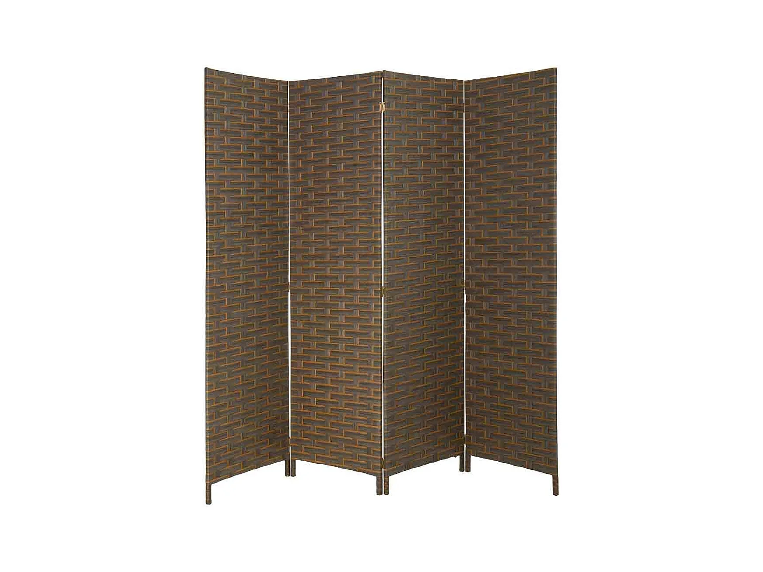 Paravent aus geflochtenem Papier mit 4 Paneelen, 50(x4)x3x180H cm