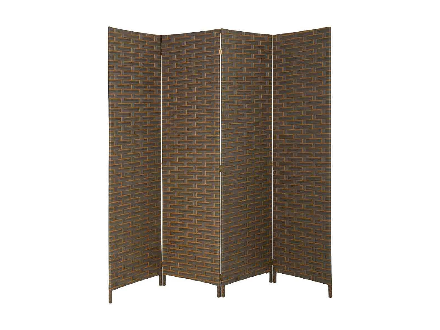 Paravent aus geflochtenem Papier mit 4 Paneelen, 50(x4)x3x180H cm