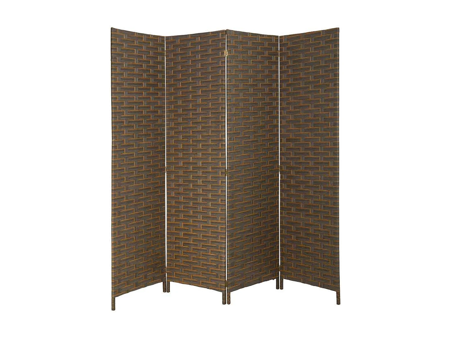 Paravent aus geflochtenem Papier mit 4 Paneelen, 50(x4)x3x180H cm