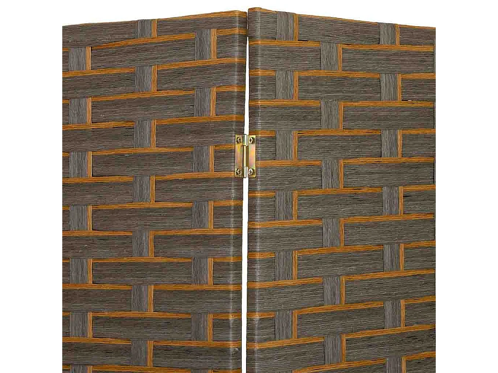 Paravent aus geflochtenem Papier mit 4 Paneelen, 50(x4)x3x180H cm