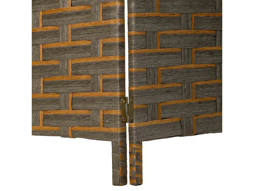 Paravent aus geflochtenem Papier mit 4 Paneelen, 50(x4)x3x180H cm