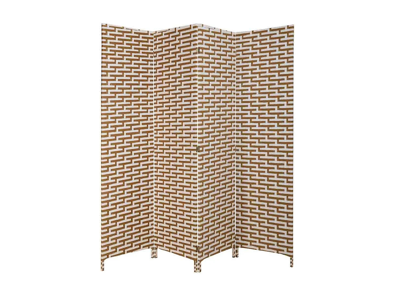 Paravent en papier tressé 4 panneaux 50(x4)x3x180