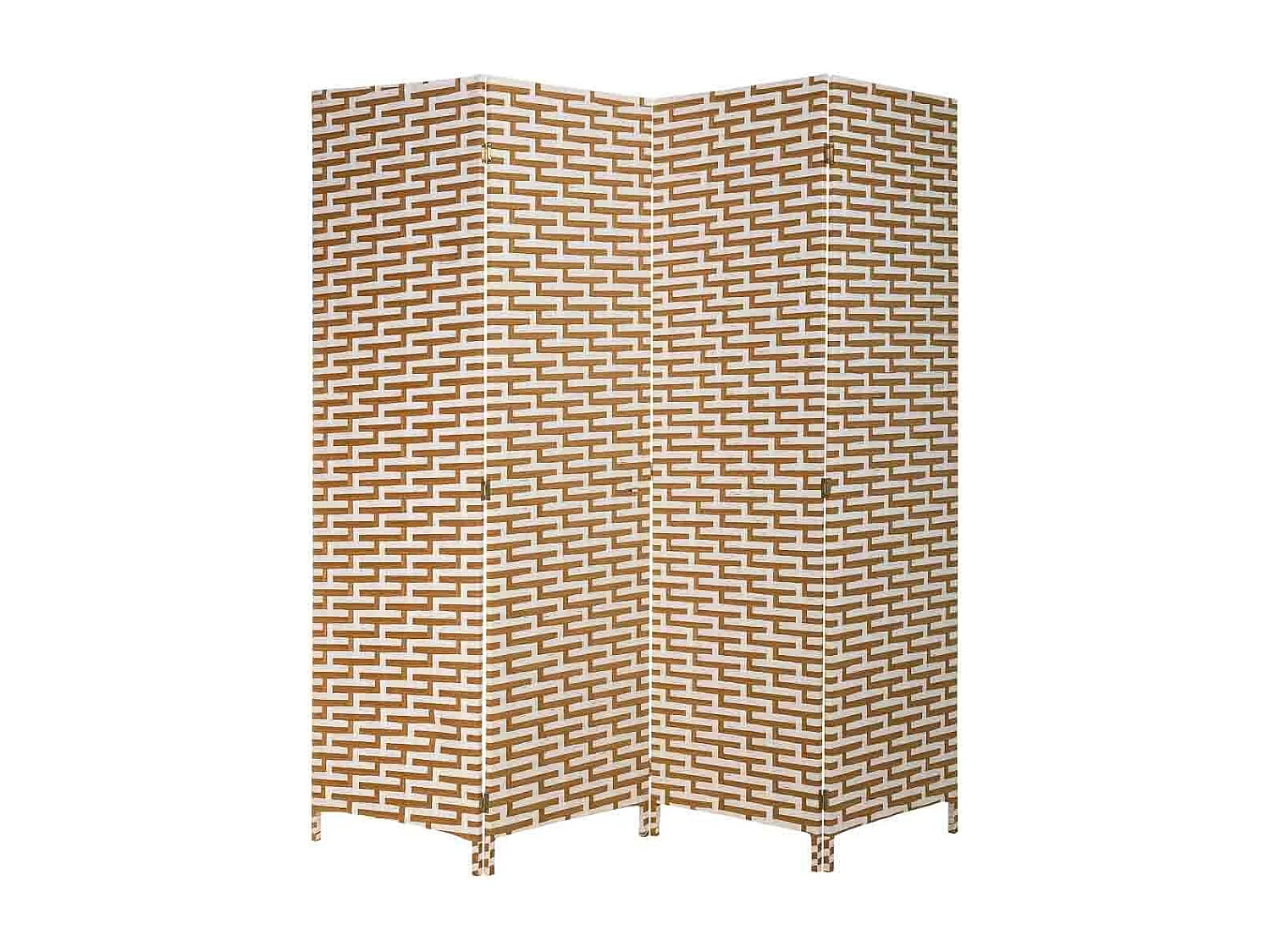 Paravent en papier tressé 4 panneaux 50(x4)x3x180