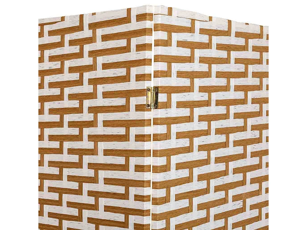 Paravent en papier tressé 4 panneaux 50(x4)x3x180