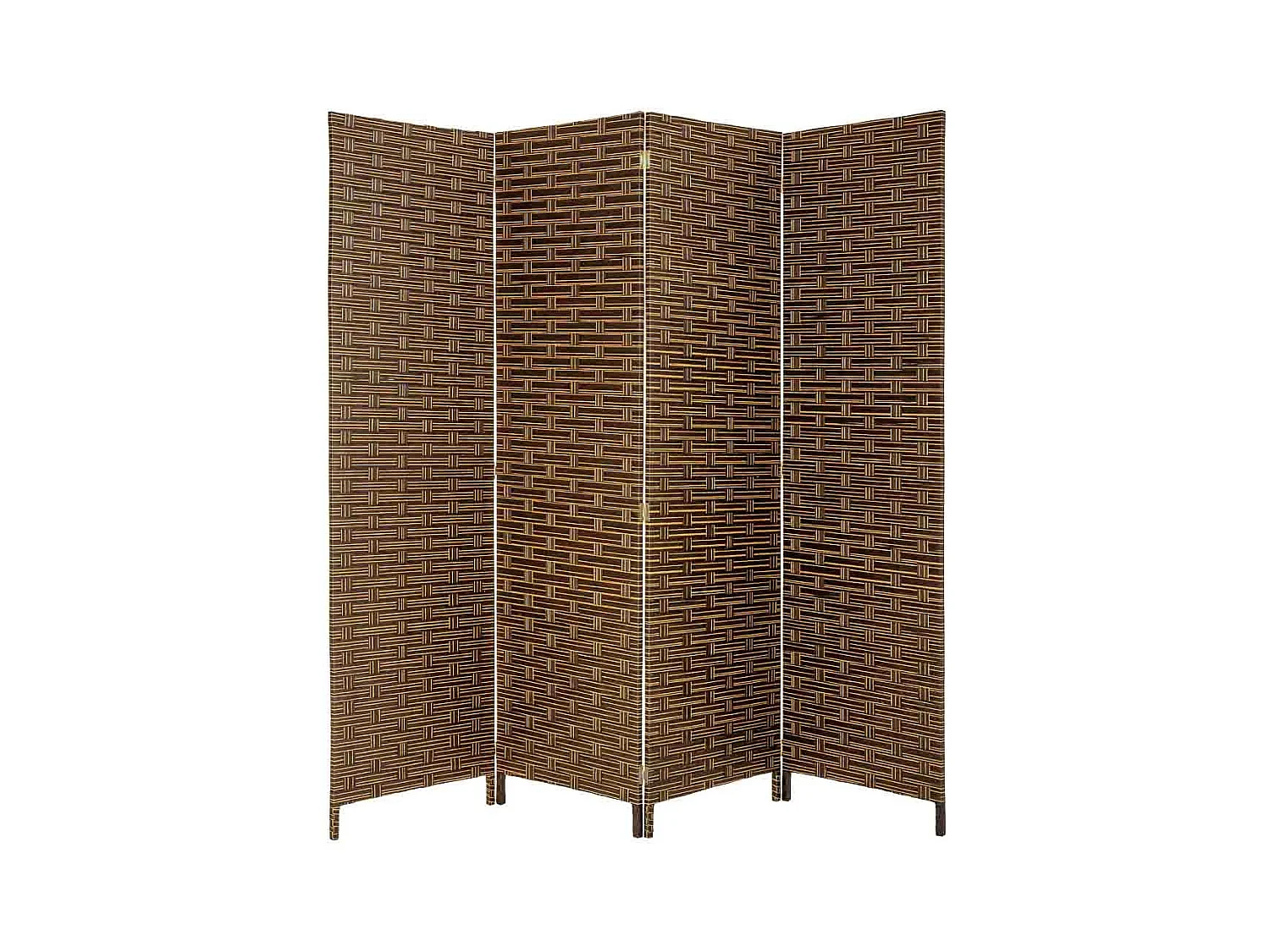 Paravent aus geflochtenem Papier mit 4 Paneelen, 50(x4)x3x180H cm