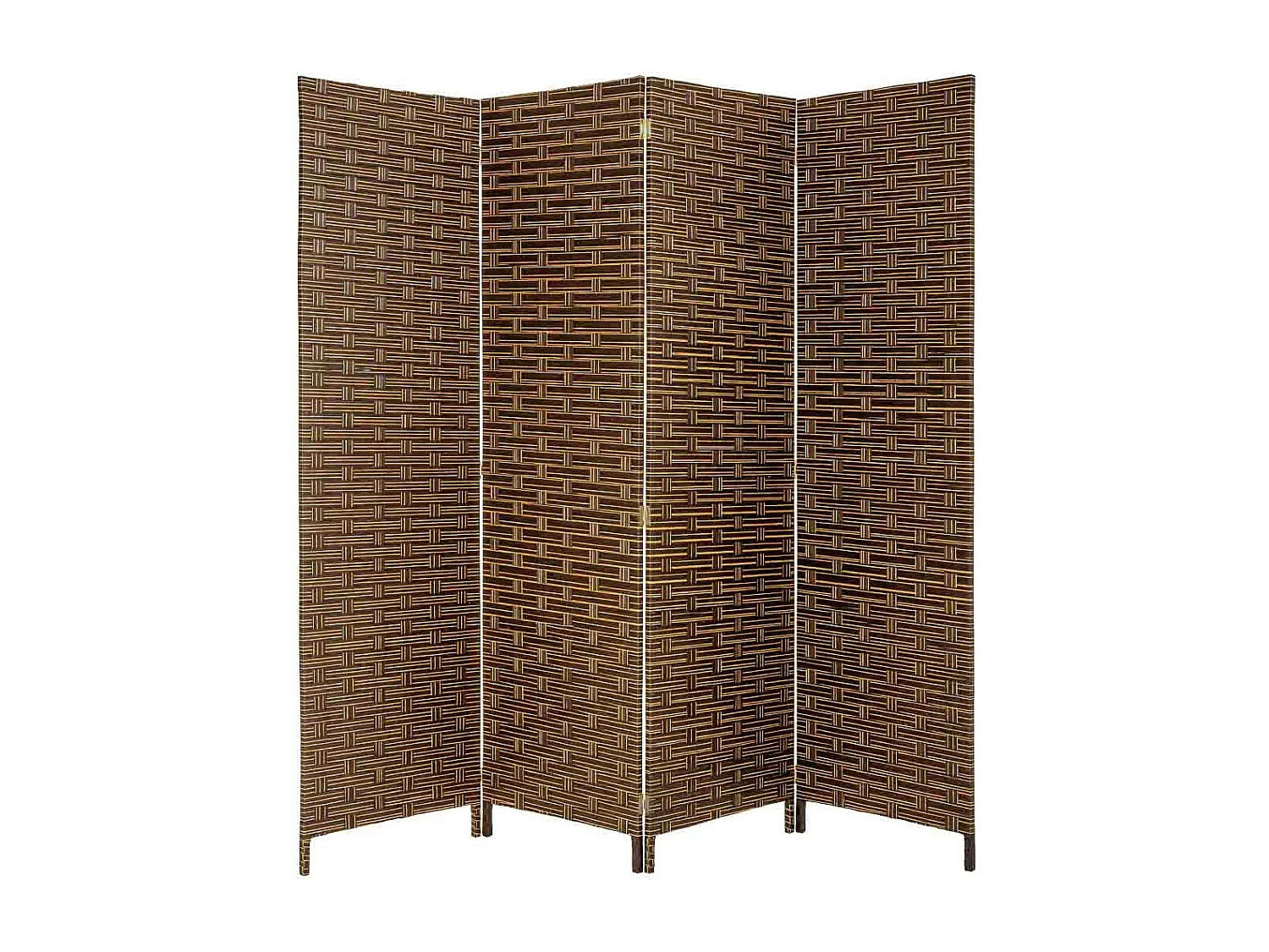 Biombo de papel trançado com 4 painéis 50(x4)x3x180h cm