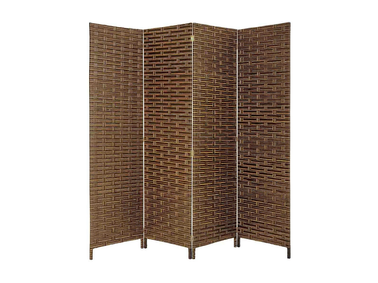 Biombo de papel trançado com 4 painéis 50(x4)x3x180h cm