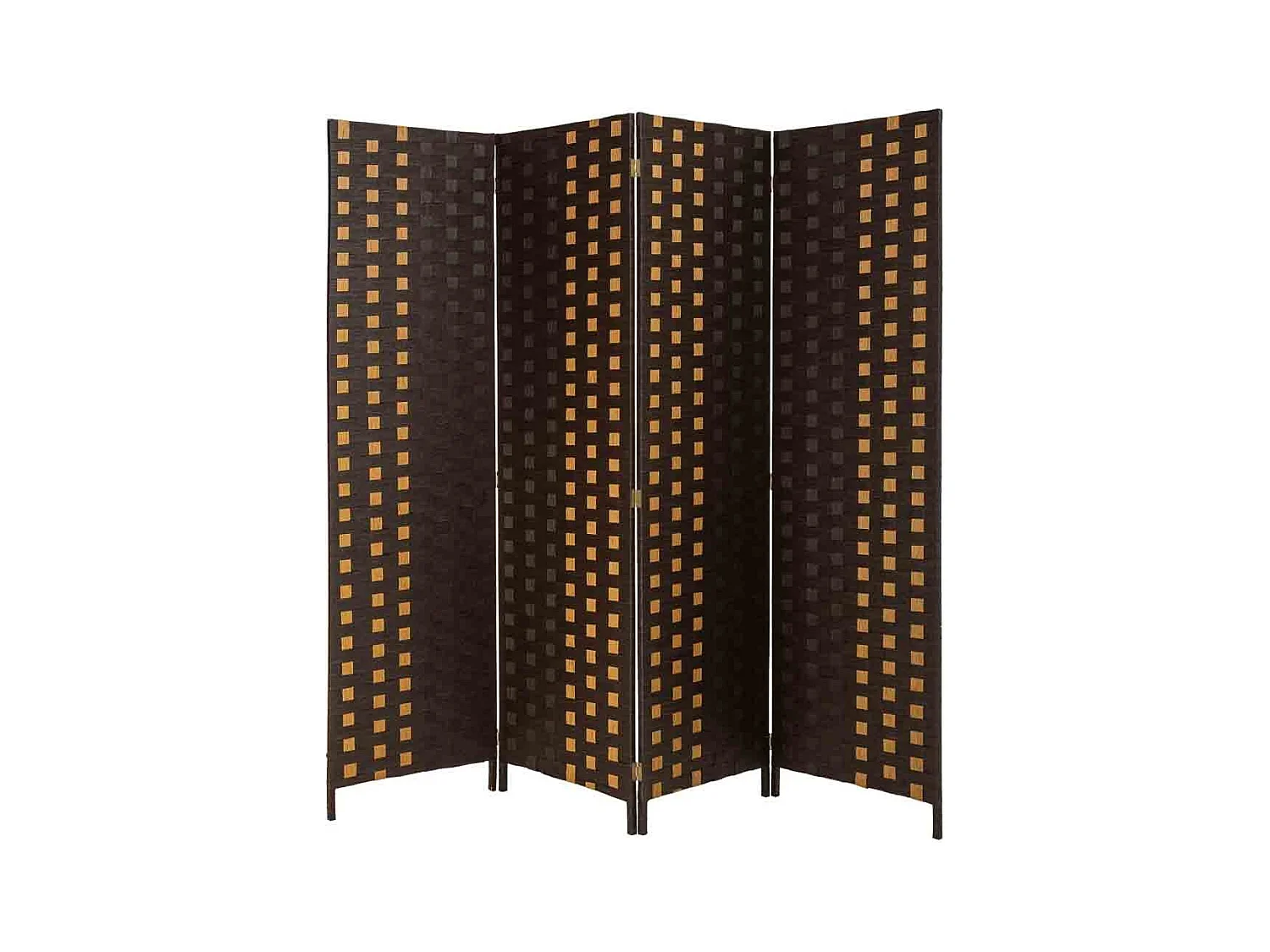 Paravent aus geflochtenem Papier mit 4 Paneelen, 50(x4)x3x180H cm