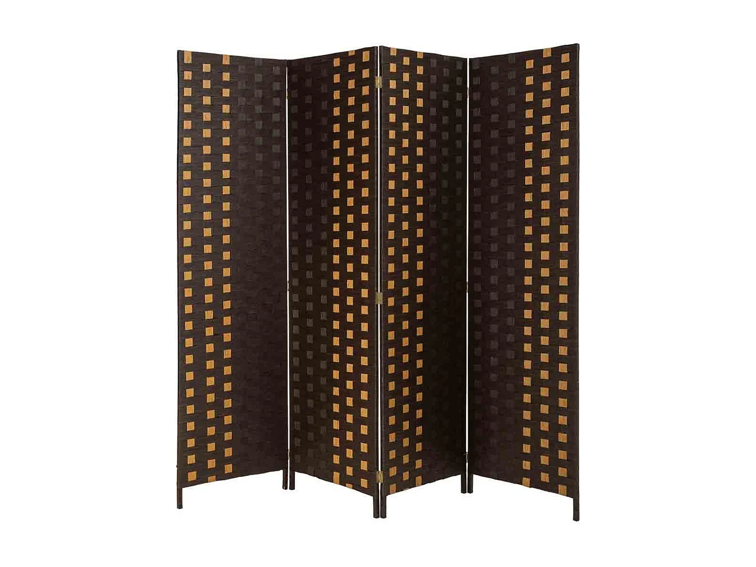 Paravent aus geflochtenem Papier mit 4 Paneelen, 50(x4)x3x180H cm