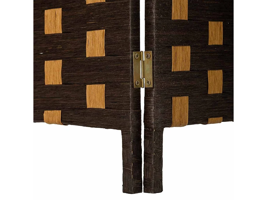 Paravent aus geflochtenem Papier mit 4 Paneelen, 50(x4)x3x180H cm