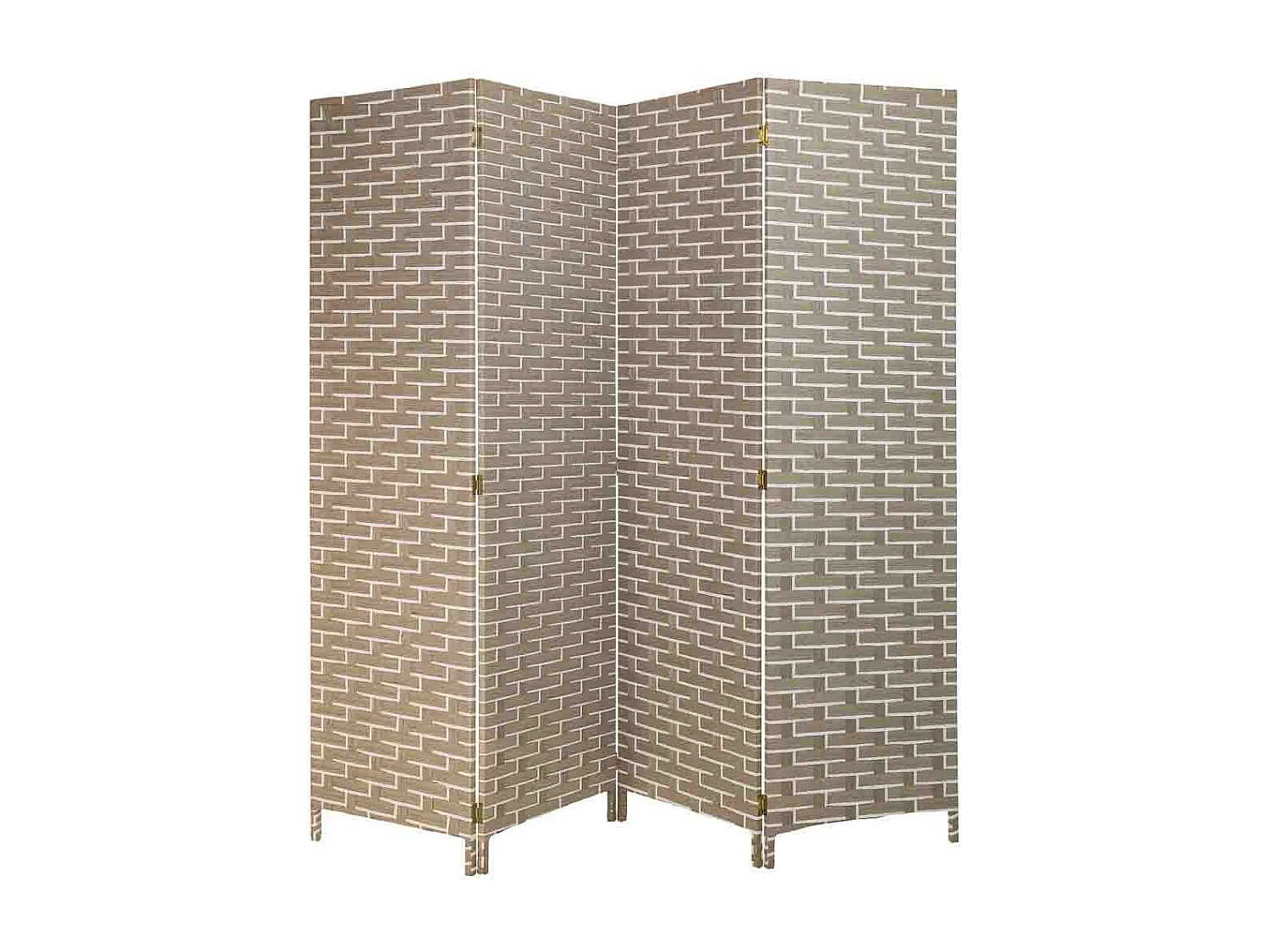 Paravent aus geflochtenem Papier mit 4 Paneelen, 50(x4)x3x180H cm