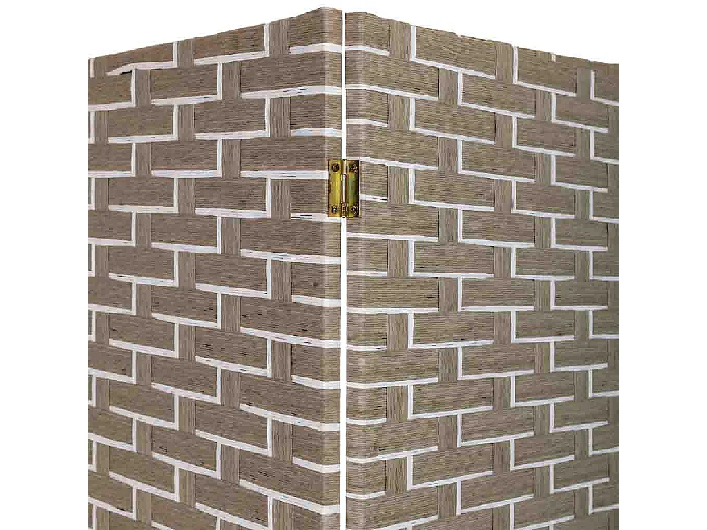 Paravent aus geflochtenem Papier mit 4 Paneelen, 50(x4)x3x180H cm