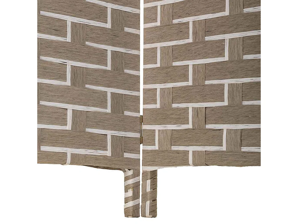 Biombo de papel trançado com 4 painéis 50(x4)x3x180h cm