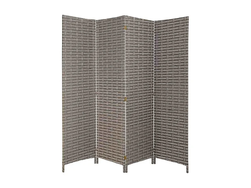 Paravent aus geflochtenem Papier mit 4 Paneelen, 50(x4)x3x180H cm