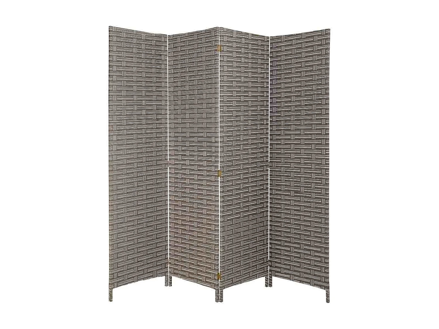 Paravent aus geflochtenem Papier mit 4 Paneelen, 50(x4)x3x180H cm