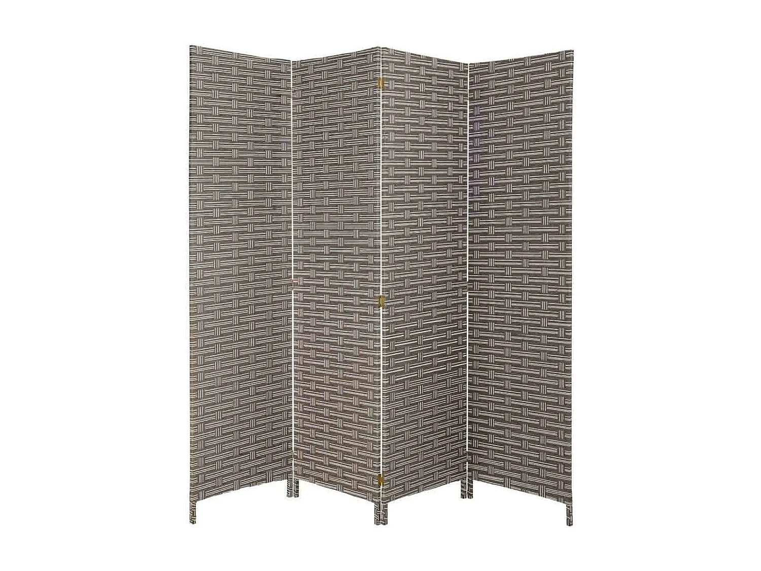 Paravent aus geflochtenem Papier mit 4 Paneelen, 50(x4)x3x180H cm