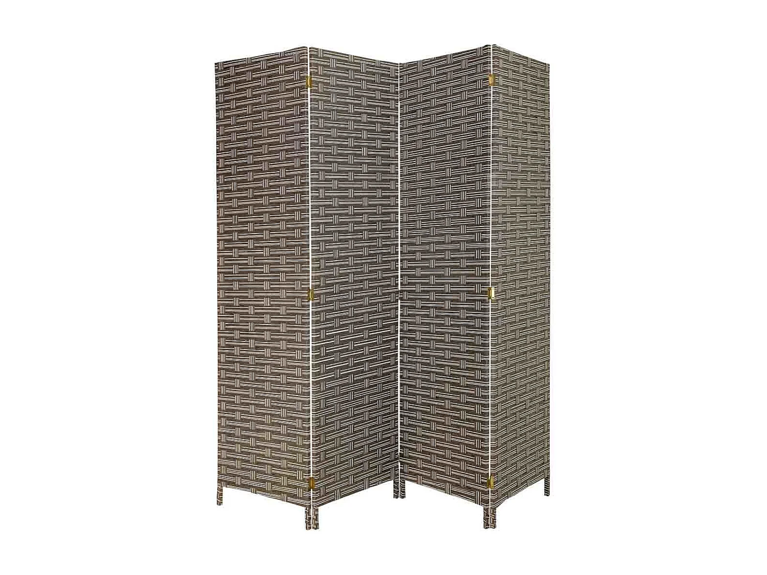 Paravent aus geflochtenem Papier mit 4 Paneelen, 50(x4)x3x180H cm