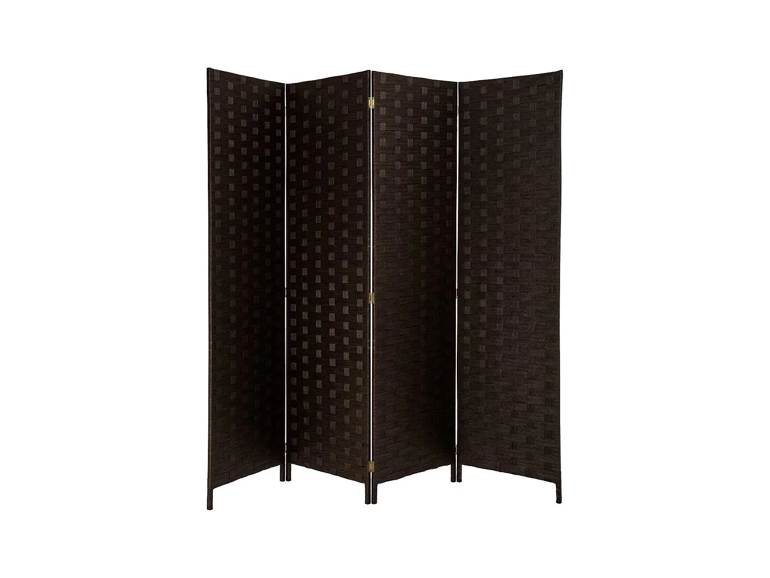 Paravent aus geflochtenem Papier mit 4 Paneelen, 50(x4)x3x180H cm