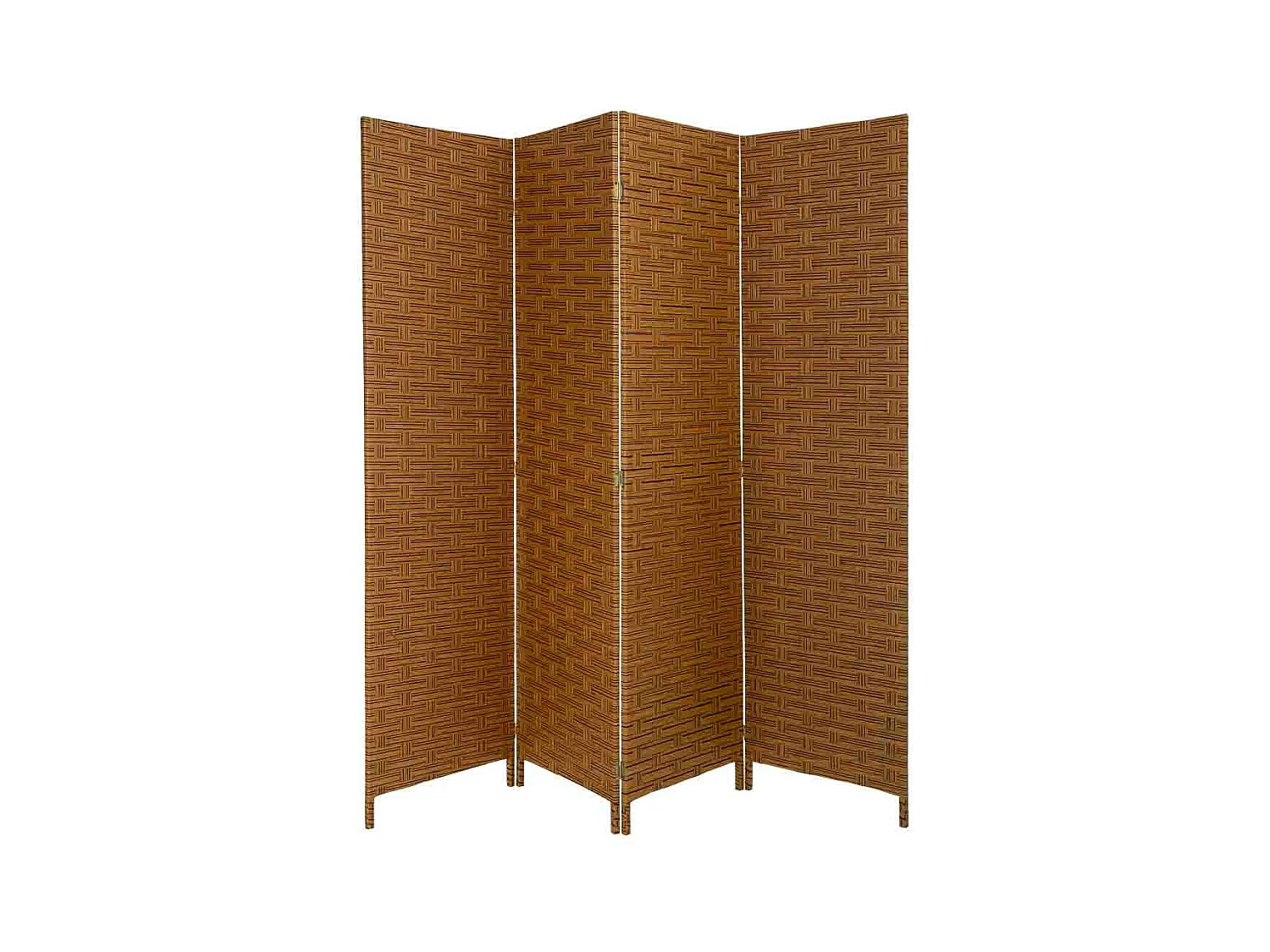 Paravent aus geflochtenem Papier mit 4 Paneelen, 50(x4)x3x180H cm