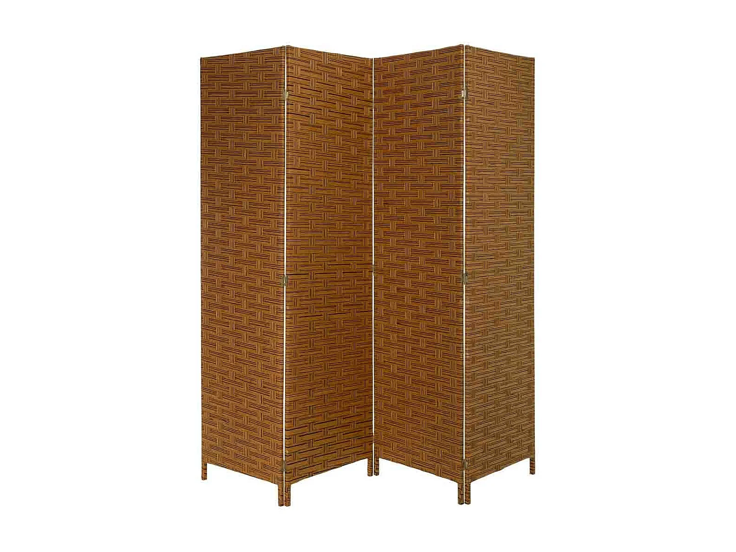 Paravent aus geflochtenem Papier mit 4 Paneelen, 50(x4)x3x180H cm
