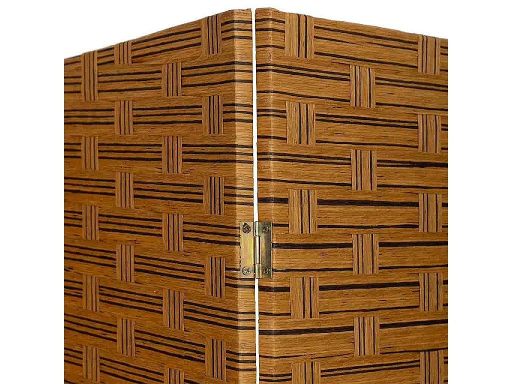 Paravent aus geflochtenem Papier mit 4 Paneelen, 50(x4)x3x180H cm