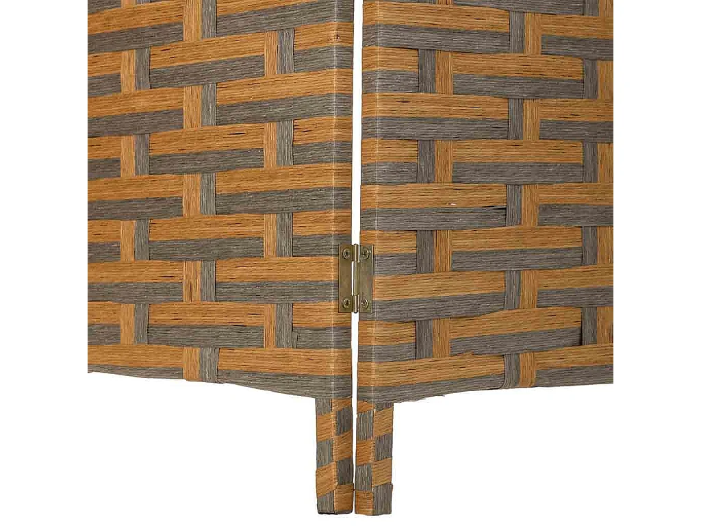 Paravent aus geflochtenem Papier mit 4 Paneelen 50(x4)x3x180