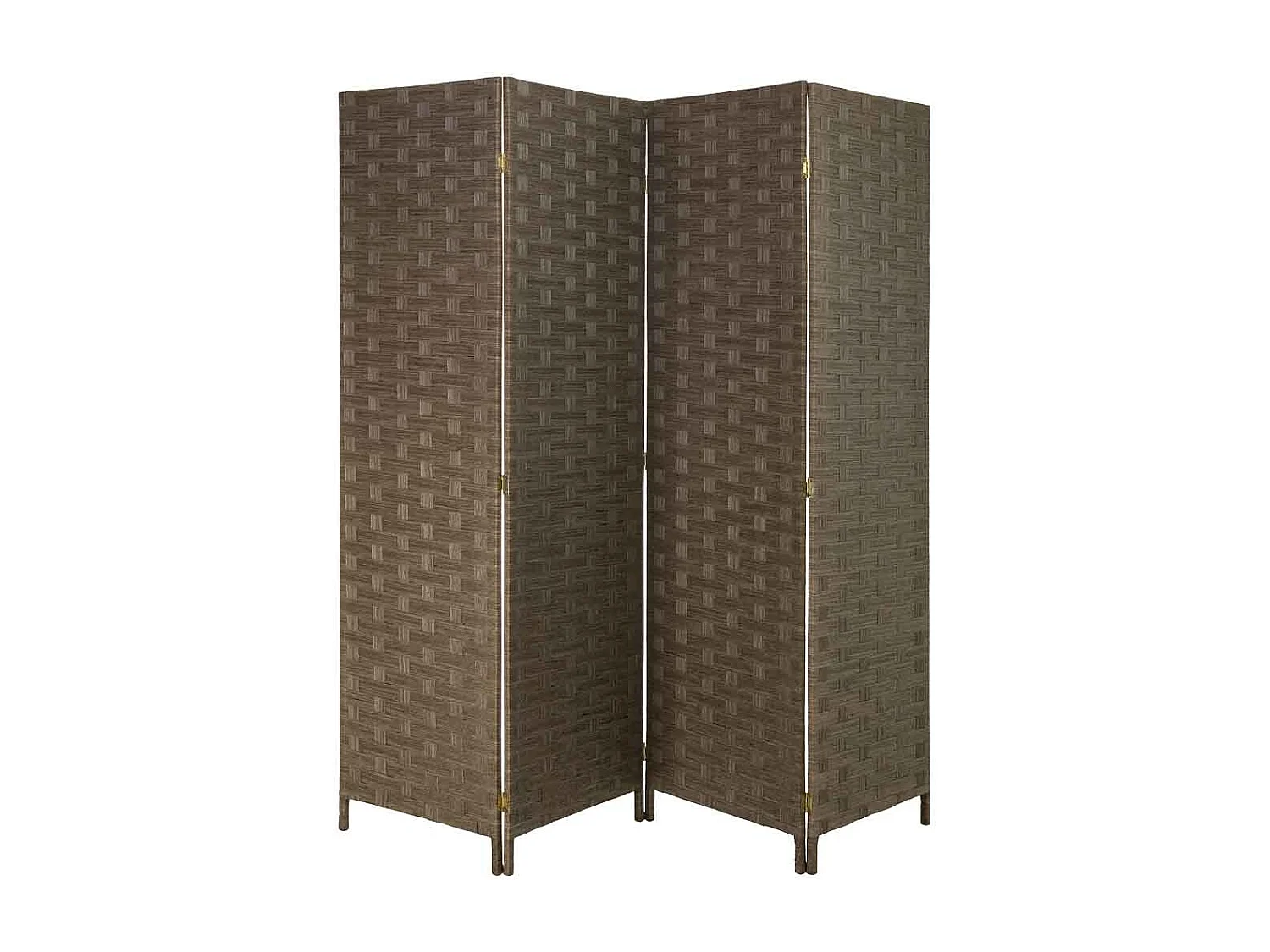 Paravent aus geflochtenem Papier mit 4 Paneelen, 50(x4)x3x180H cm
