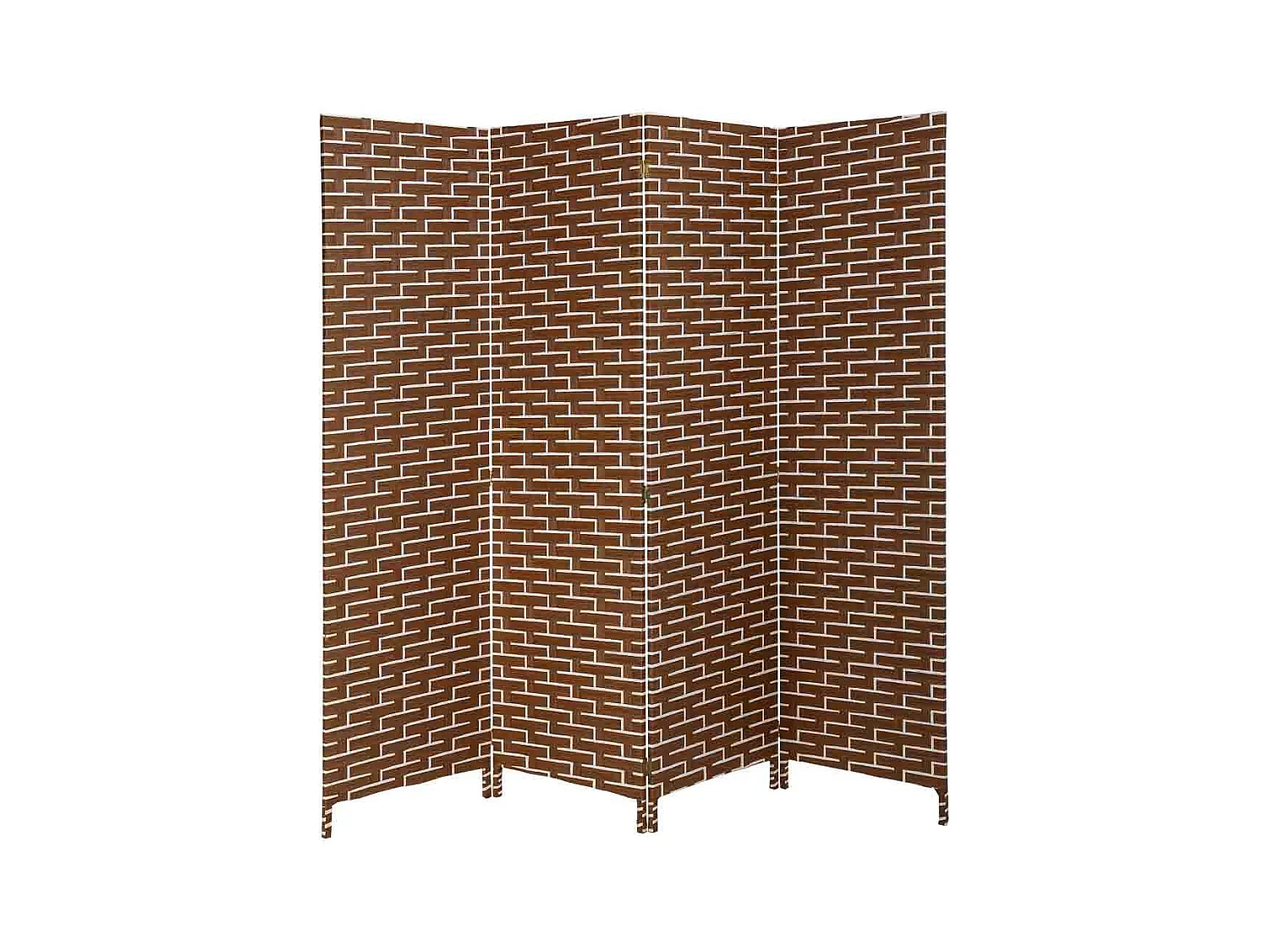 Paravent aus geflochtenem Papier mit 4 Paneelen, 50(x4)x3x180H cm