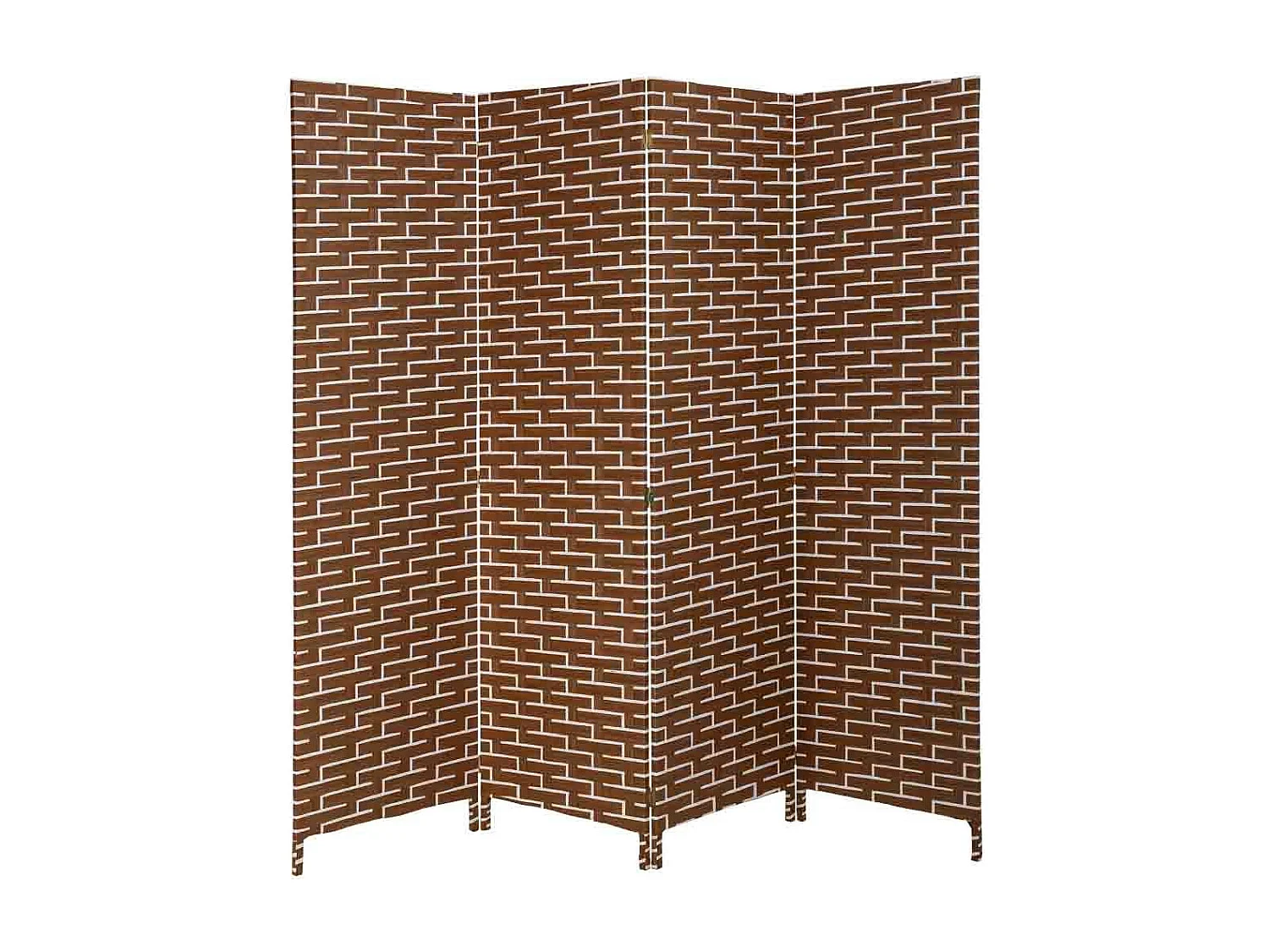 Biombo de papel trançado com 4 painéis 50(x4)x3x180h cm