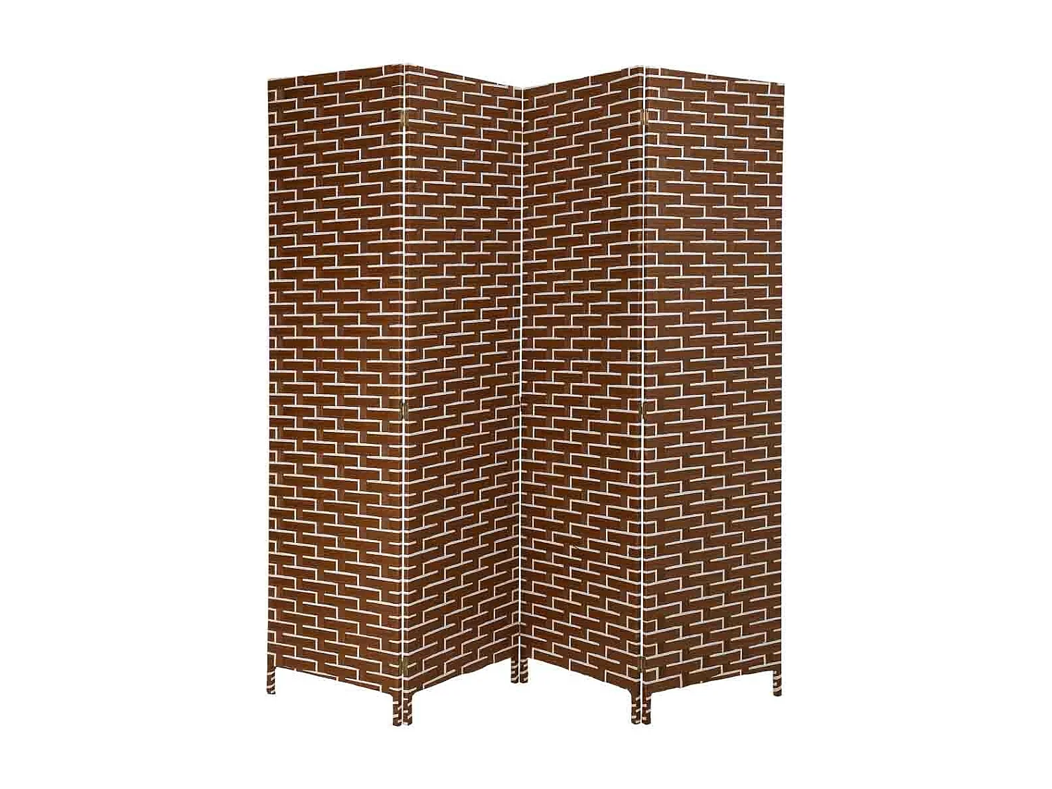 Biombo de papel trançado com 4 painéis 50(x4)x3x180h cm