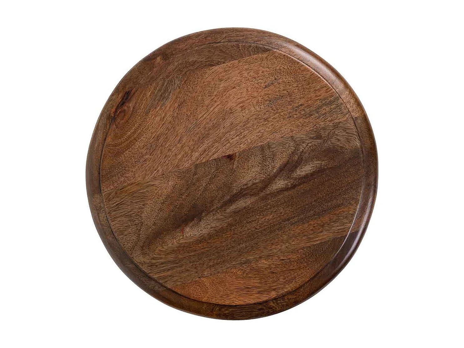 Banquinho de madeira e metal lacado turquesa 40x40x73h cm