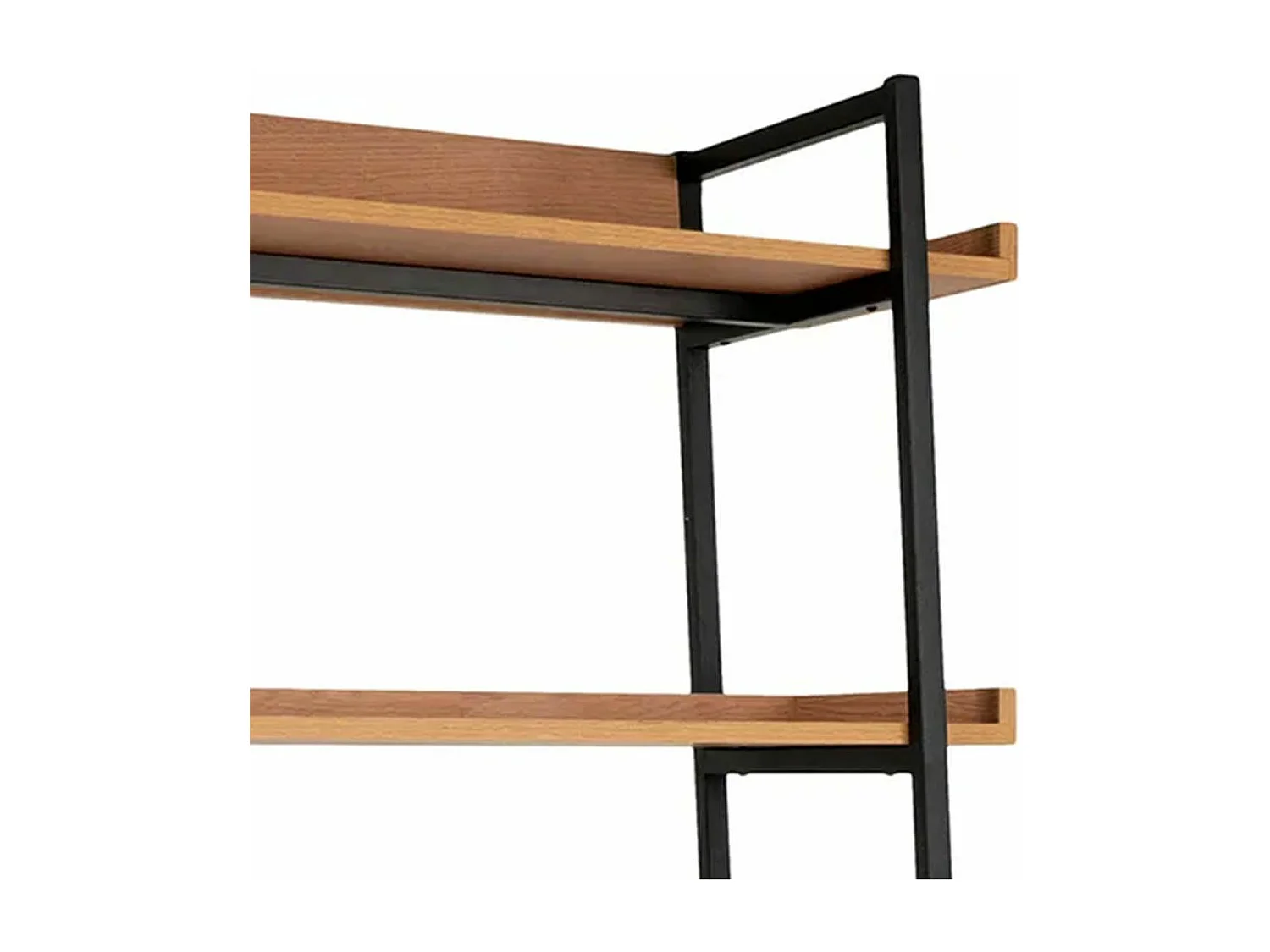 SAKARIA - Etagère 6 Niveaux MDF Structure Acier Noir