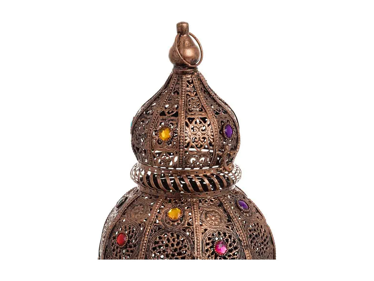 Lámpara de metal cristal acrilico de colores 23x23x49.5h cm