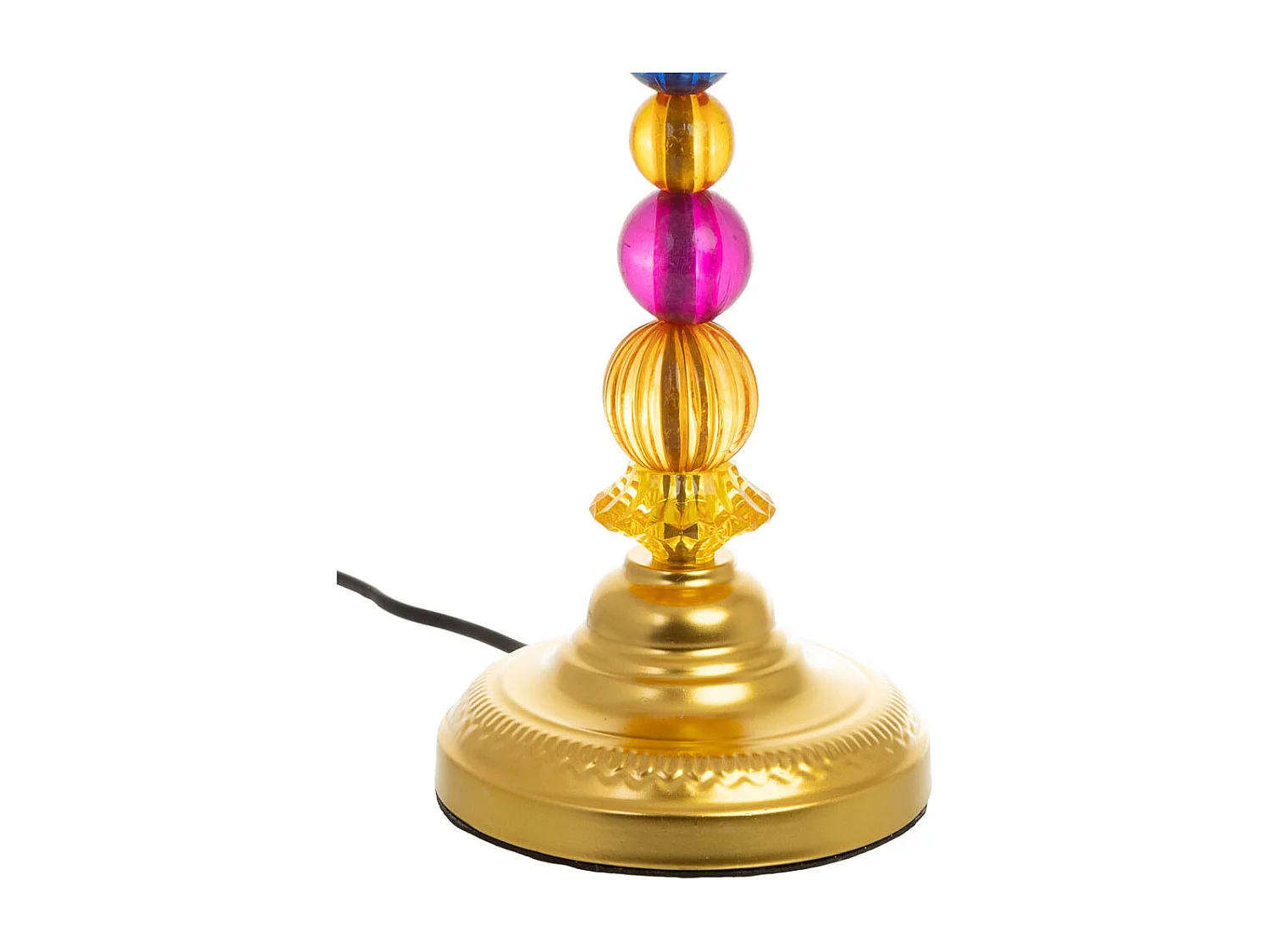 Lampada in metallo con vetro acrilico colorato 23x23x46