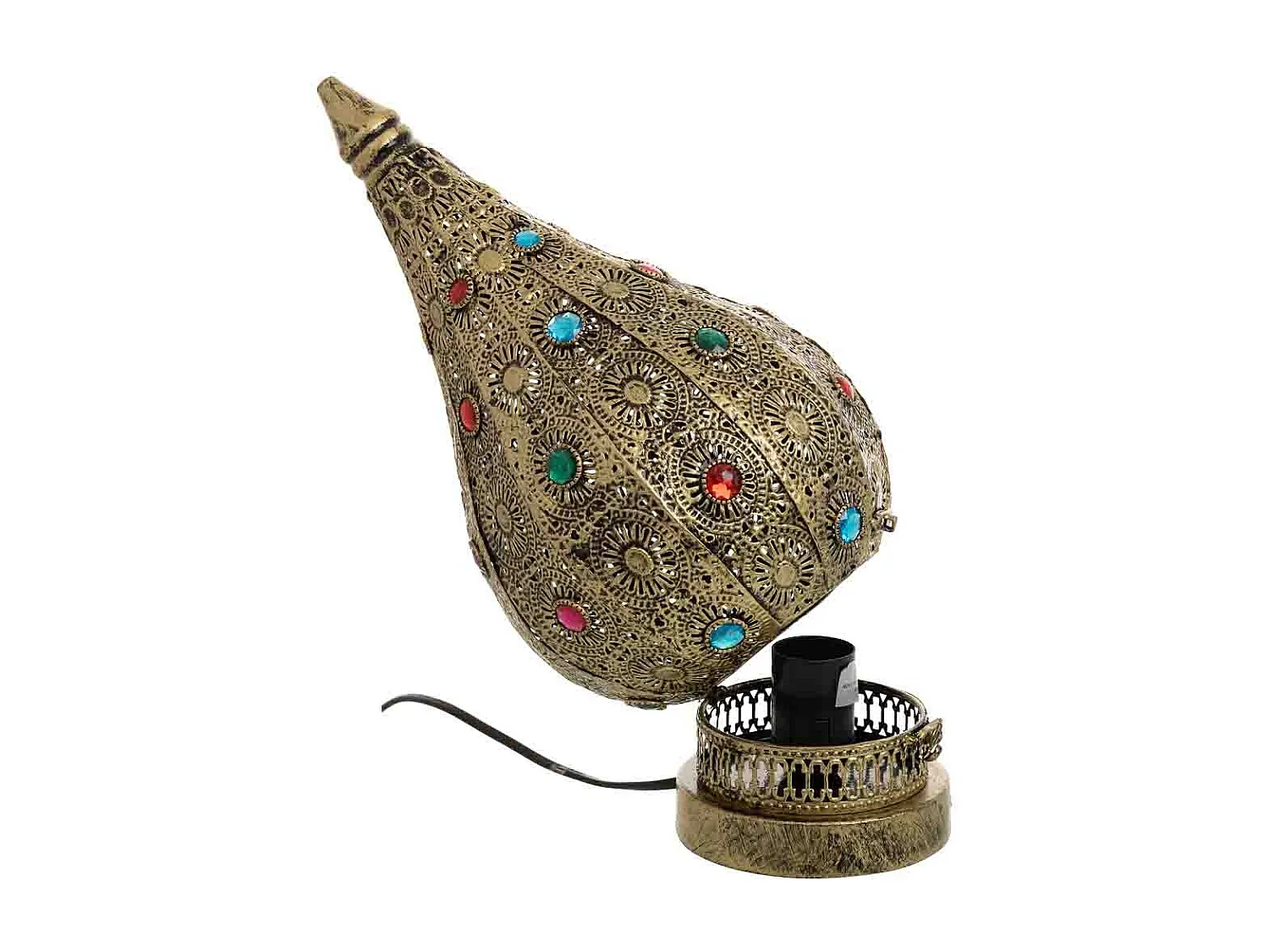 Lampada in metallo con vetro acrilico colorato D20x38h cm