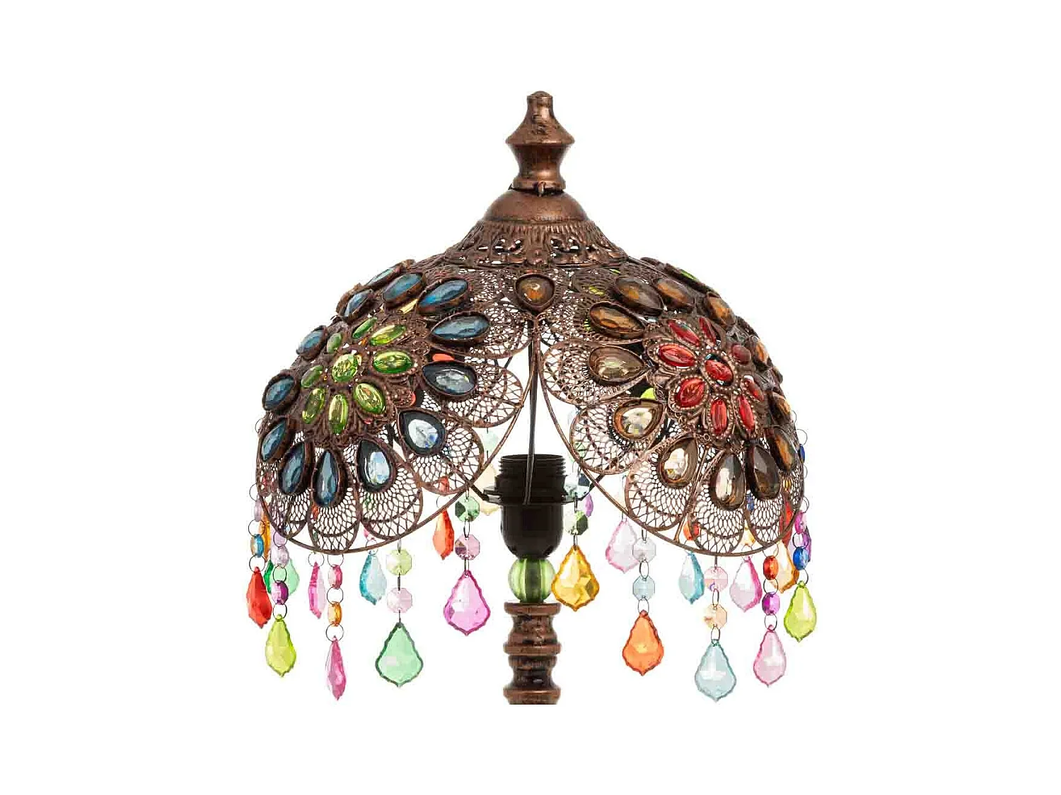 Lampada in metallo con perline in cristallo acrilico D35x30h cm