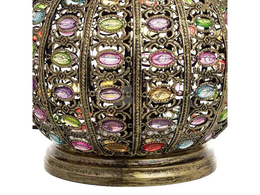 Lampada in metallo con vetro acrilico colorato D27x33h cm