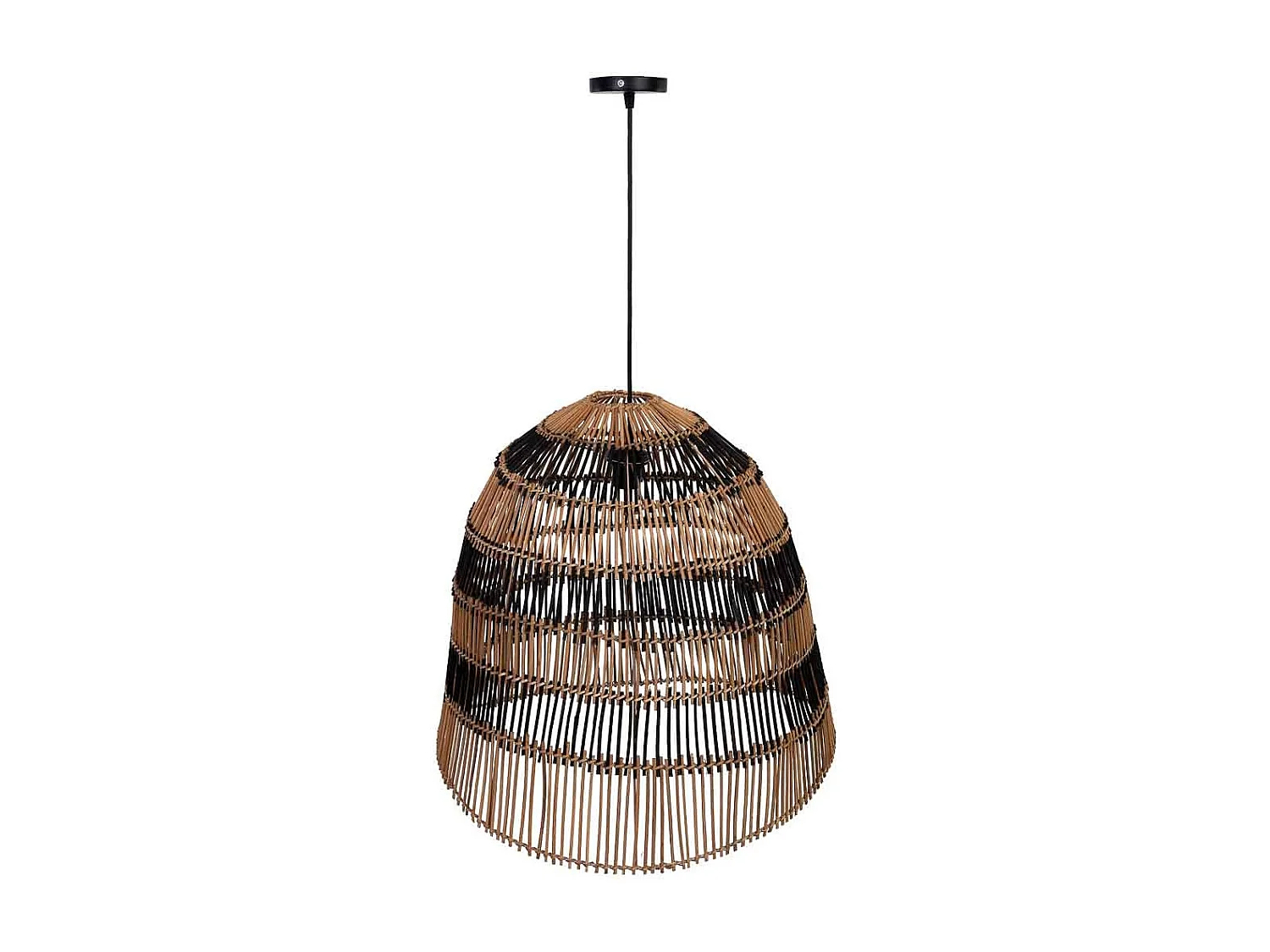 Lâmpada de teto de rattan marrom D56x55,5h cm