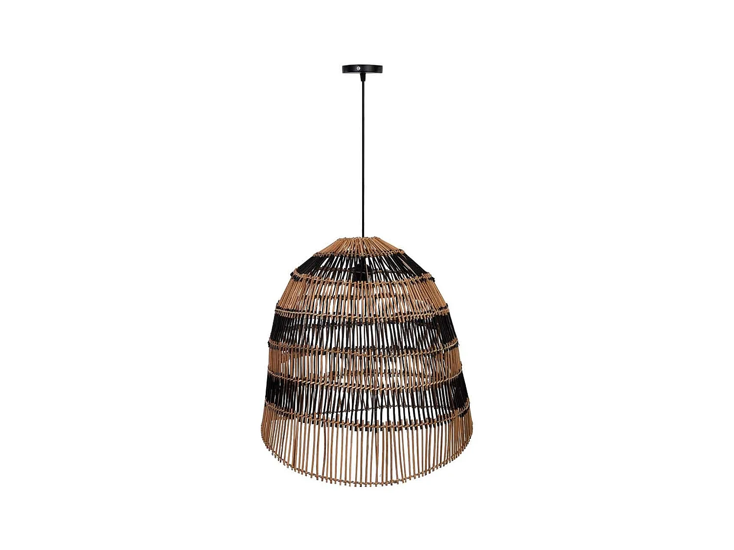 Lampe de plafond en rotin marron D56x55,5h cm
