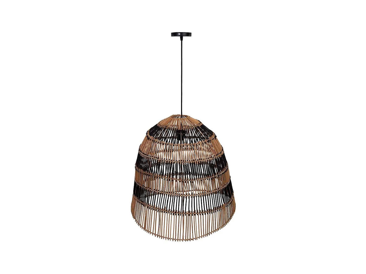 Lámpara techo de ratan marrón D56x55,5h cm