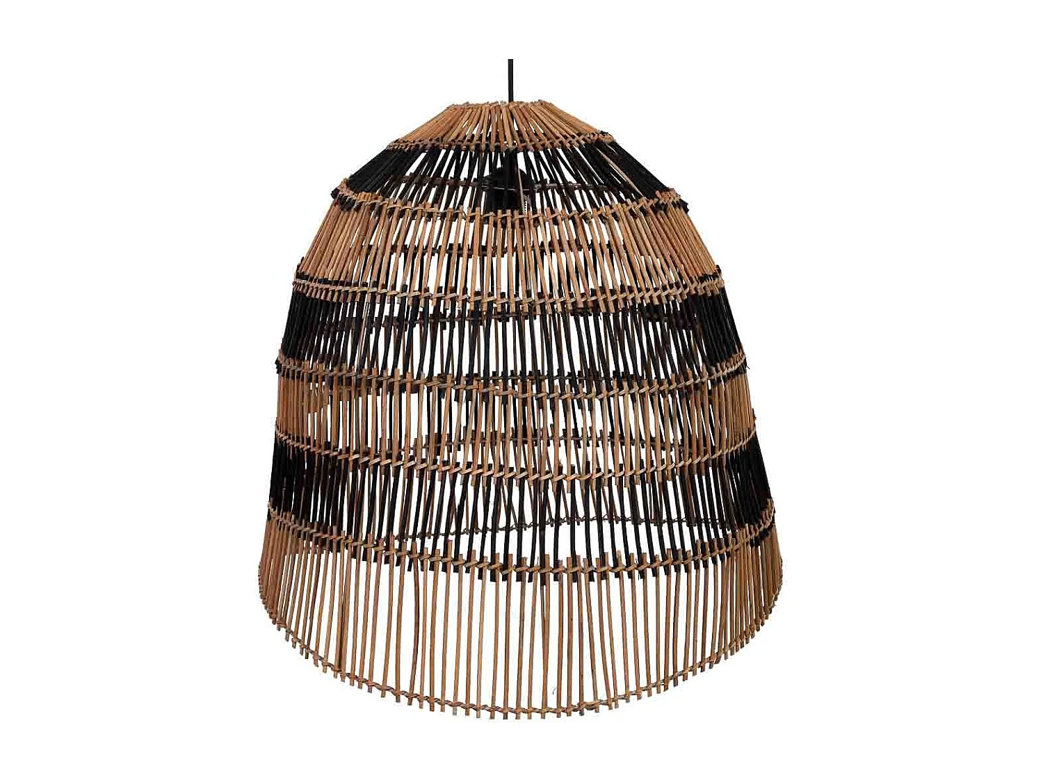 Lámpara techo de ratan marrón D56x55,5h cm