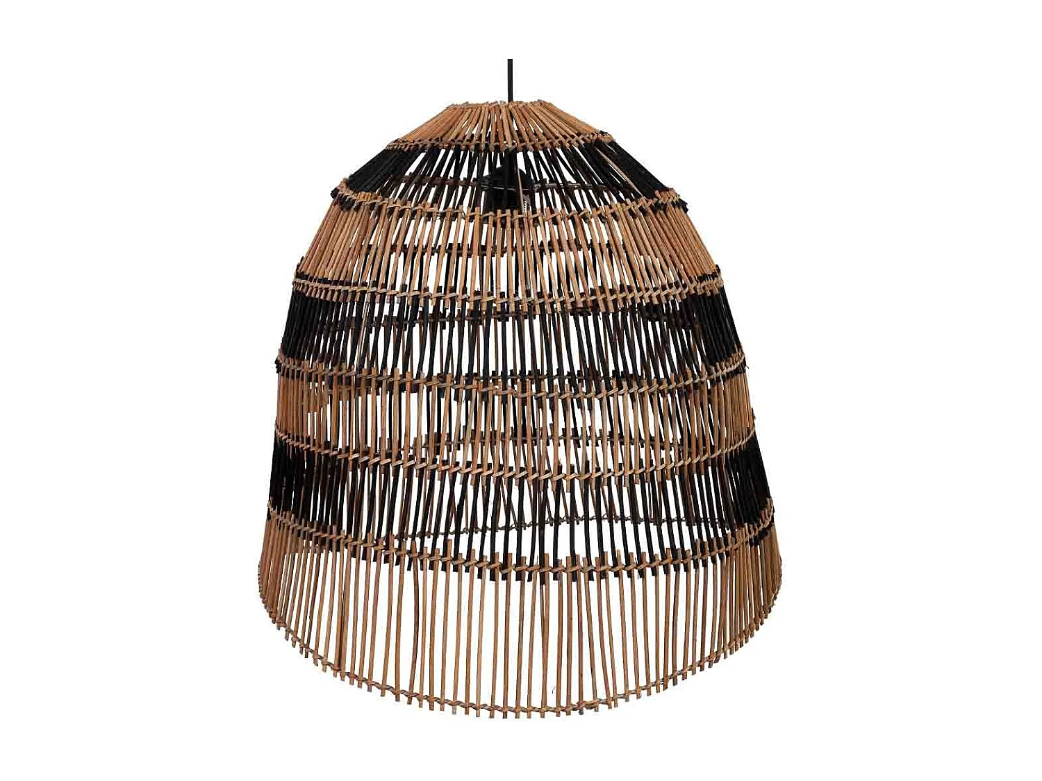 Lámpara techo de ratan marrón D56x55,5h cm