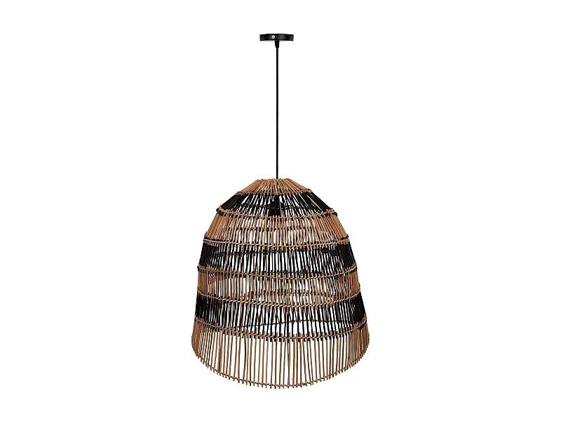 Deckenlampe aus braunem Rattan, D56x55,5H cm