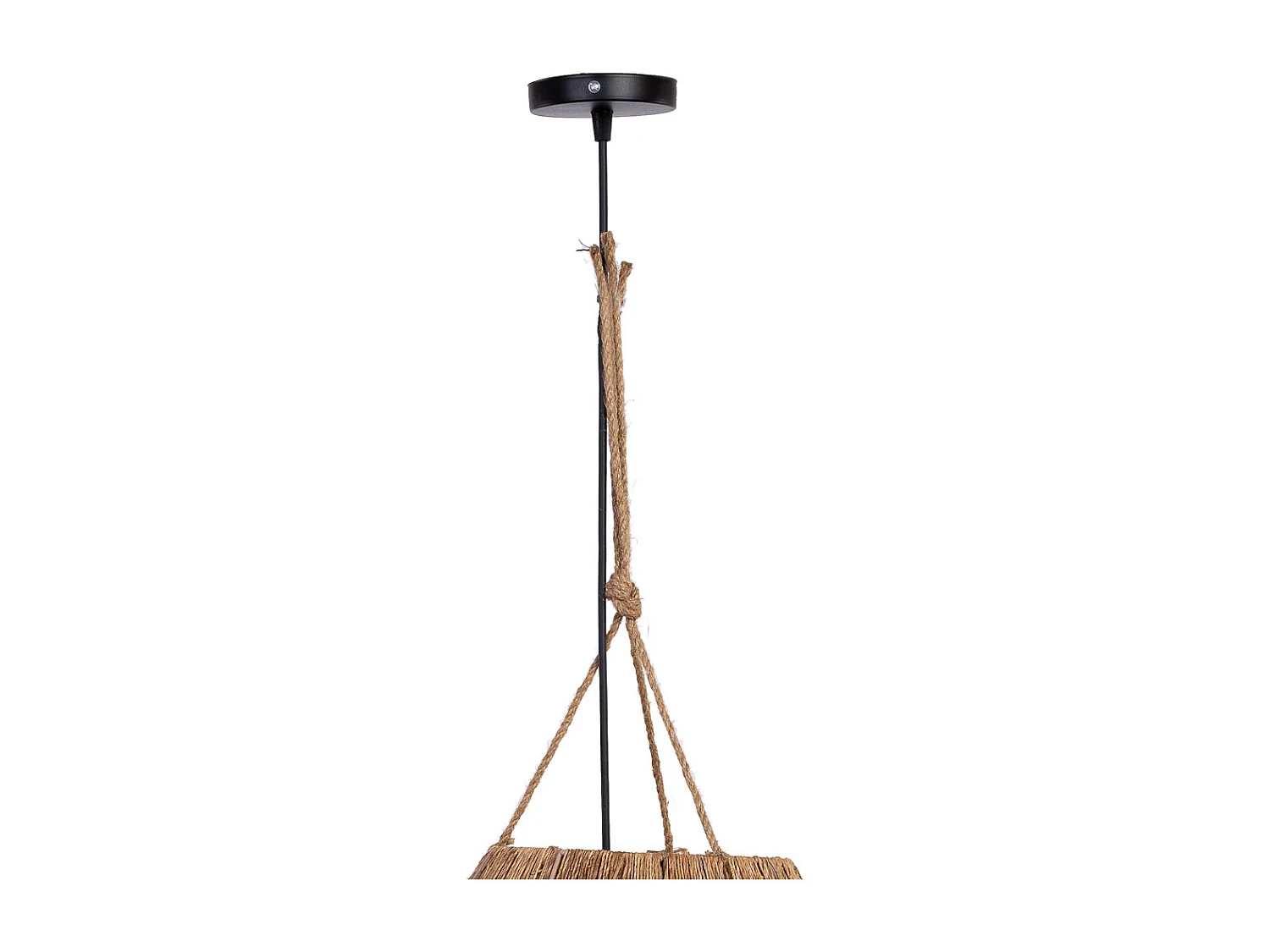 Lâmpada de teto de rattan marrom D80x68h cm