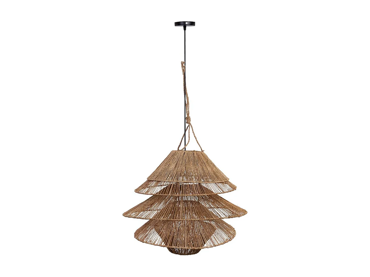 Lâmpada de teto de rattan marrom D60x30h cm