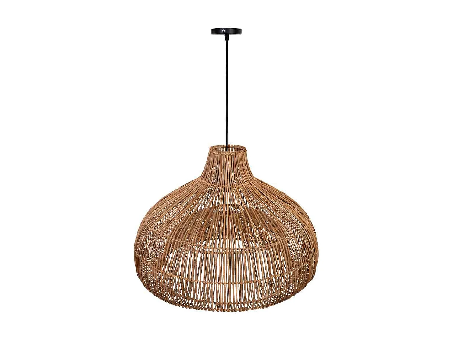 Lâmpada de teto de rattan marrom D66,5x47h cm
