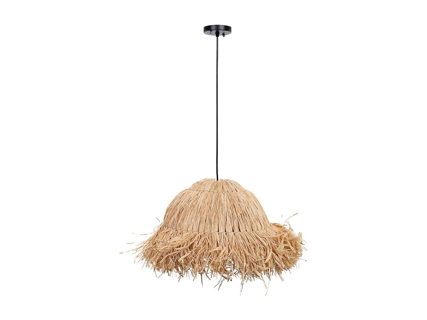 Lampe de plafond en raphia