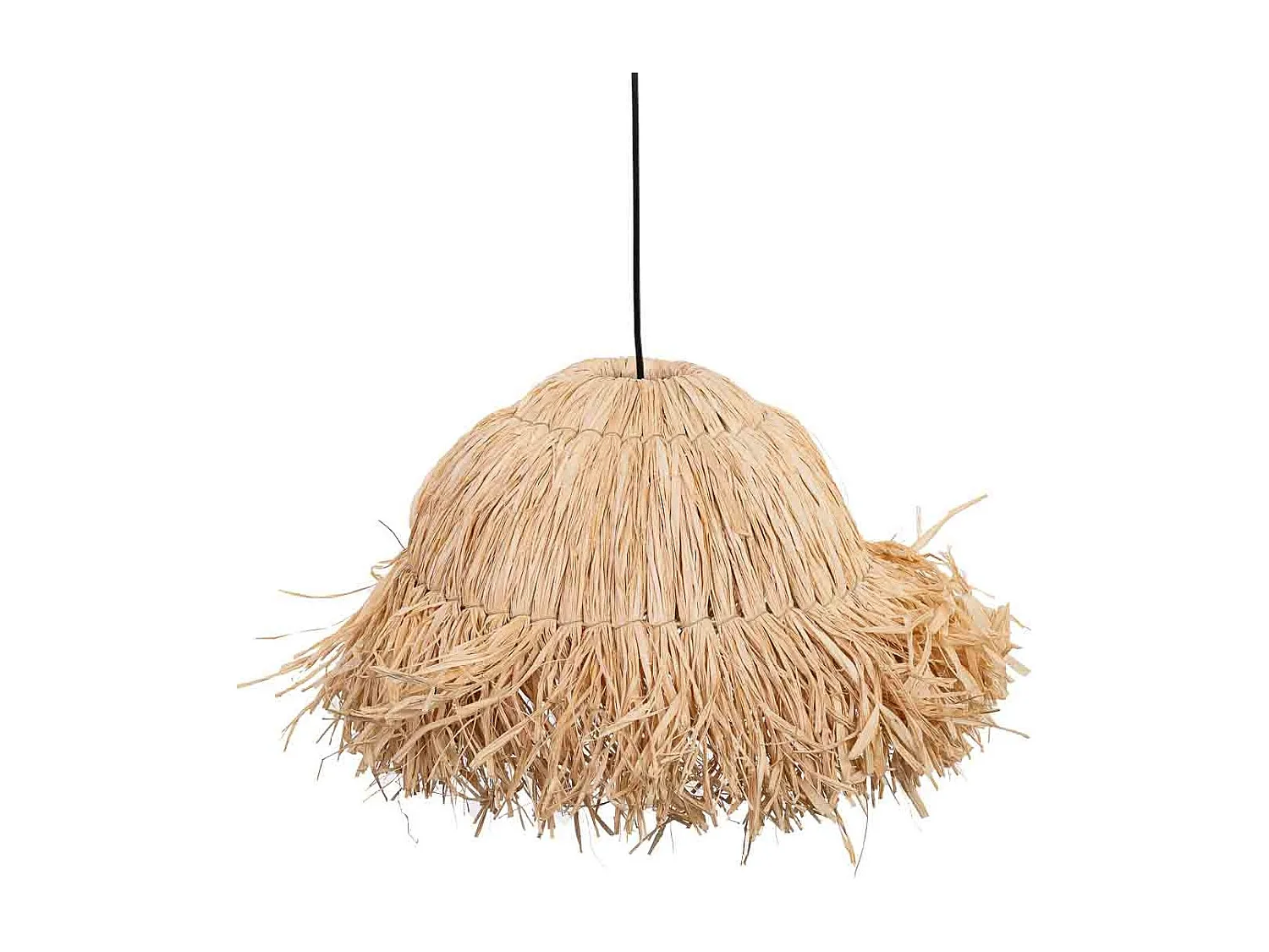 Lampe de plafond en raphia