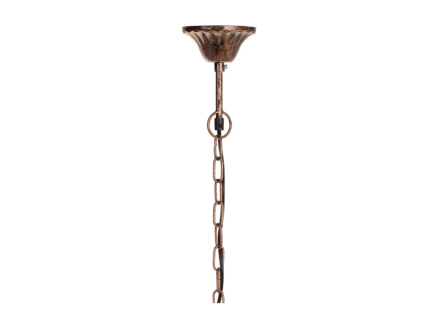 Lâmpada de metal com vidro acrílico colorido D27x47h cm