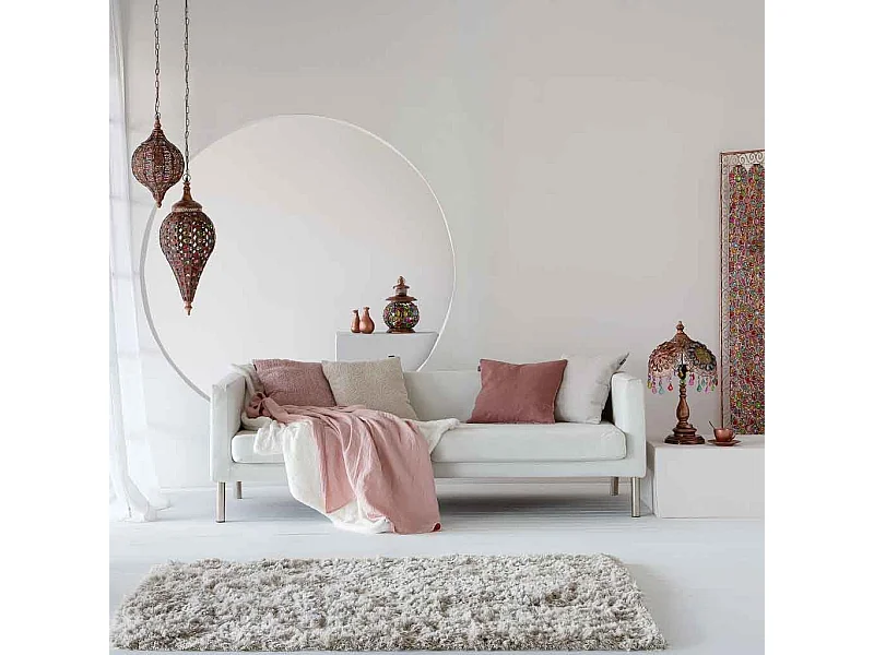 Lámpara de metal cristal acrilico de colores D27x47h cm